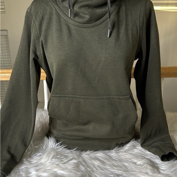 Lululemon City Sleek Hoodie Dark Olive Green Size 4 Excellent Condition - Picture 3 of 7
